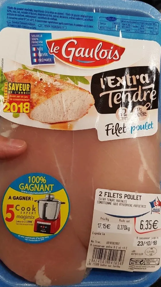 Filet de poulet l'extra tendre