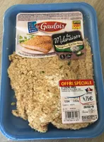 Escalopes de poulet milanaises fromage frais ail et fines herbes
