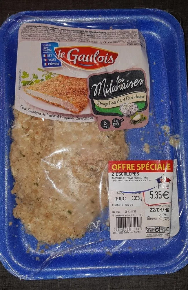 Les Milanaises - fromage frais ail et fines herbes