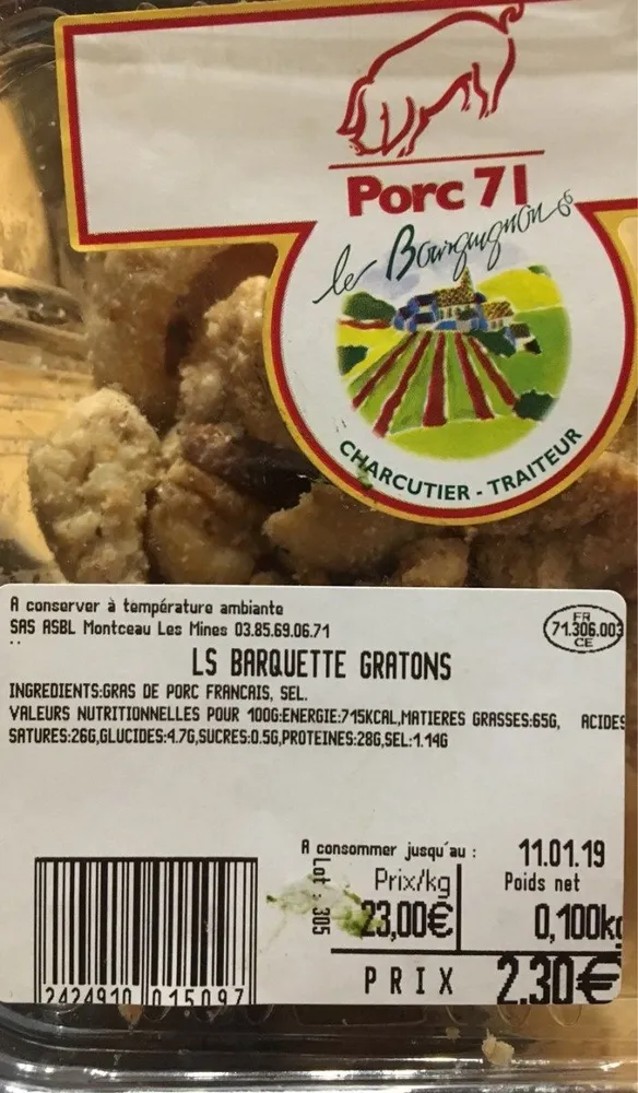 Gratons de porc