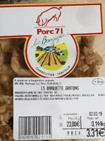 Barquette de gratons