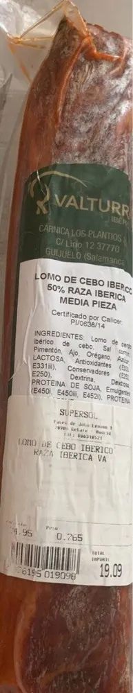 Lomo de cebo ibérico 50% raza ibérica