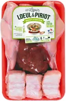 Lapin entier découpé