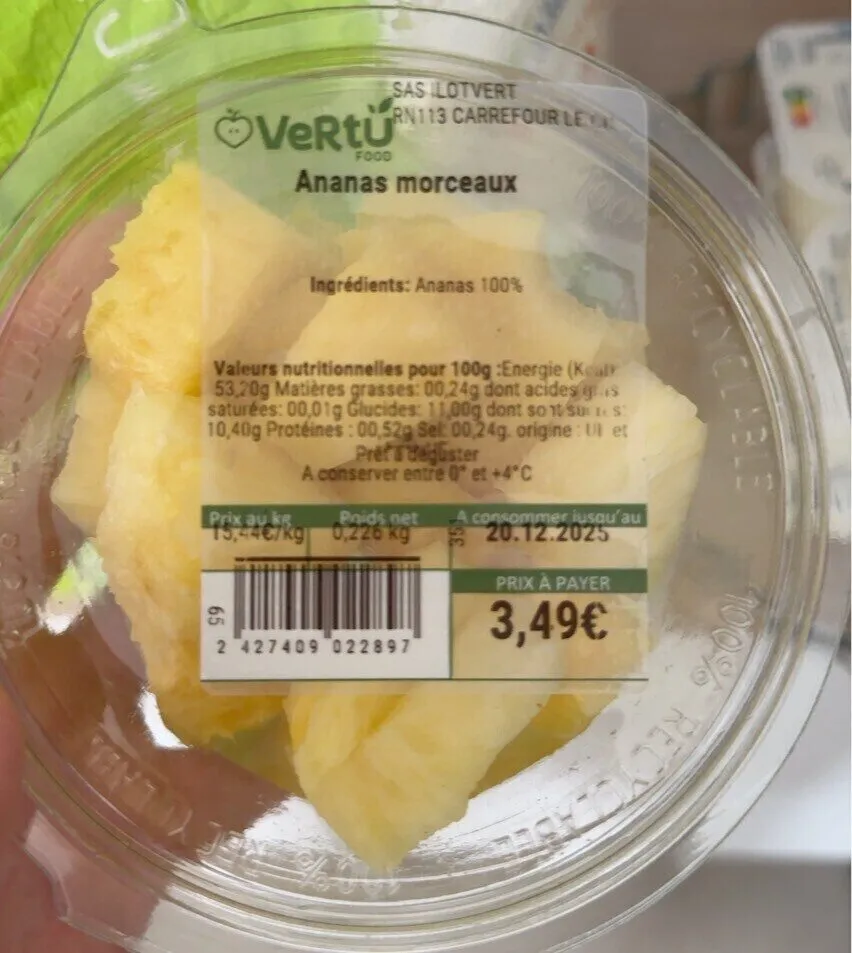 Ananas morceaux