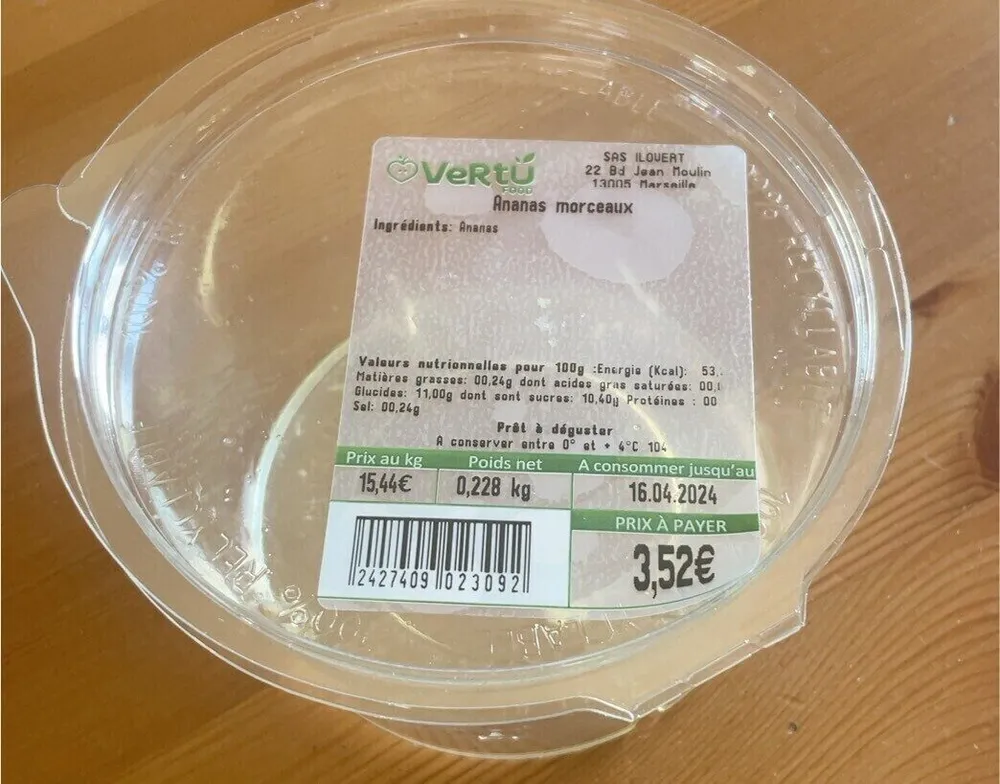 Ananas morceaux