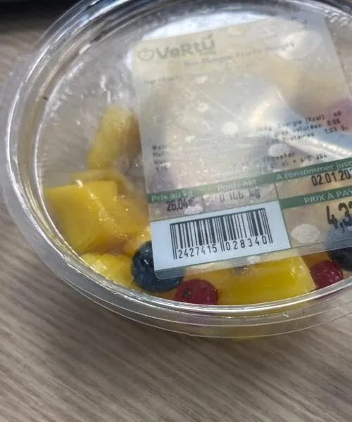 Duo mangue fruits rouges