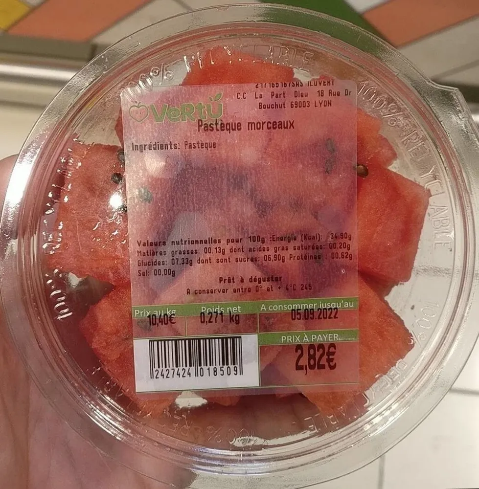 Pastèque morceaux