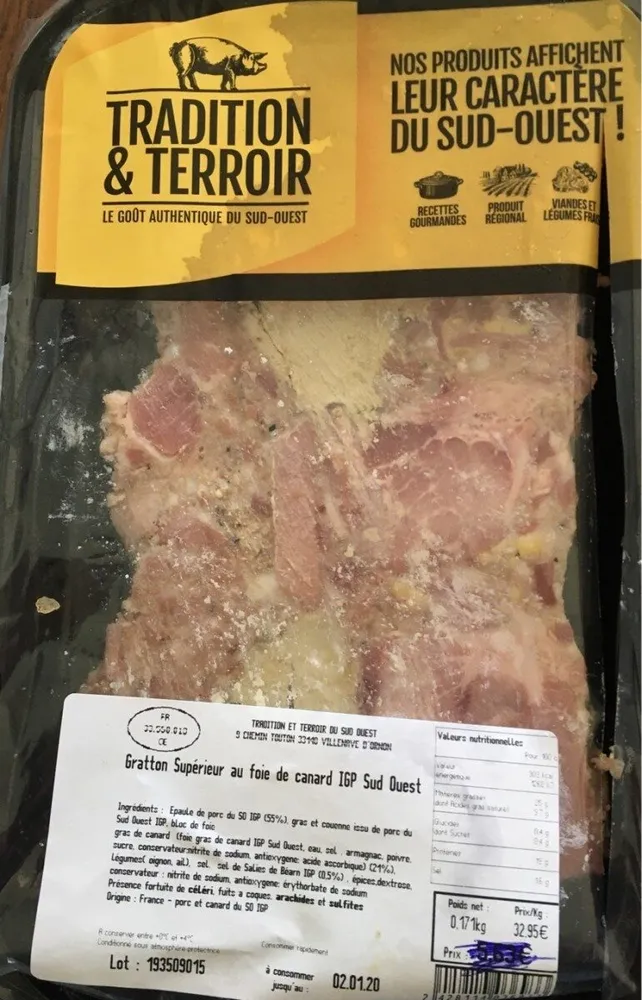 Gratton supérieur au foie de canard IGP Sud Ouest