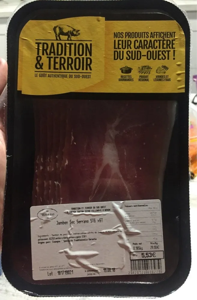 Jambon sec Serrano