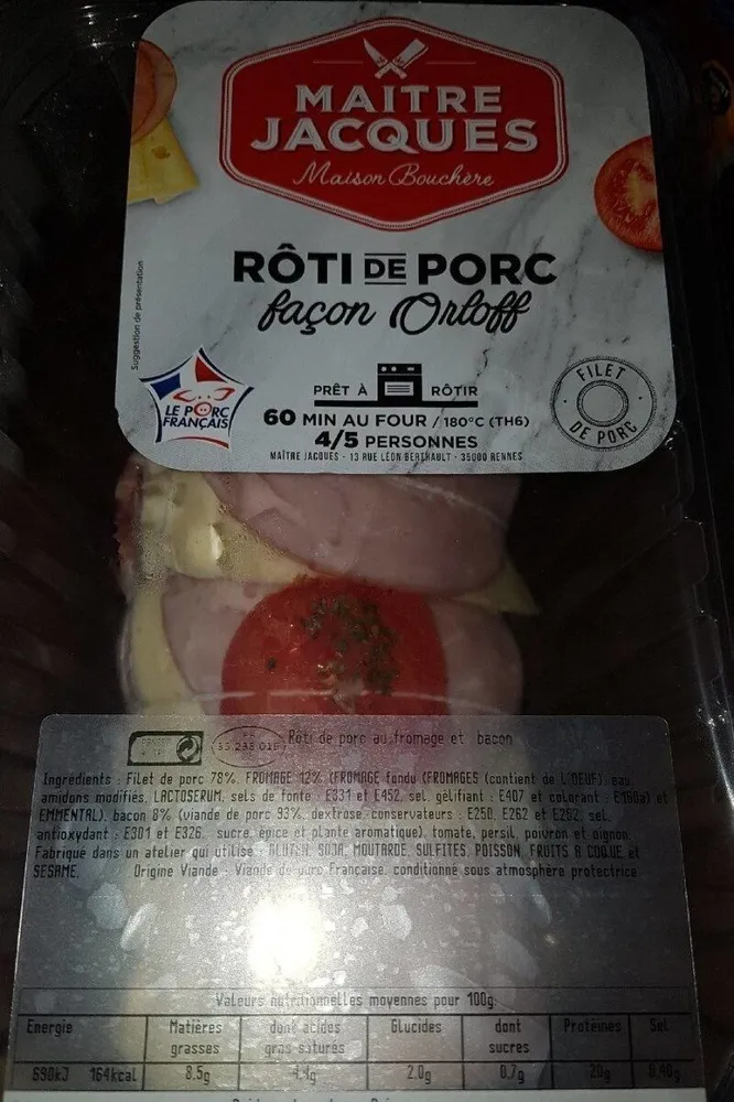 Roti de porc façon orloff