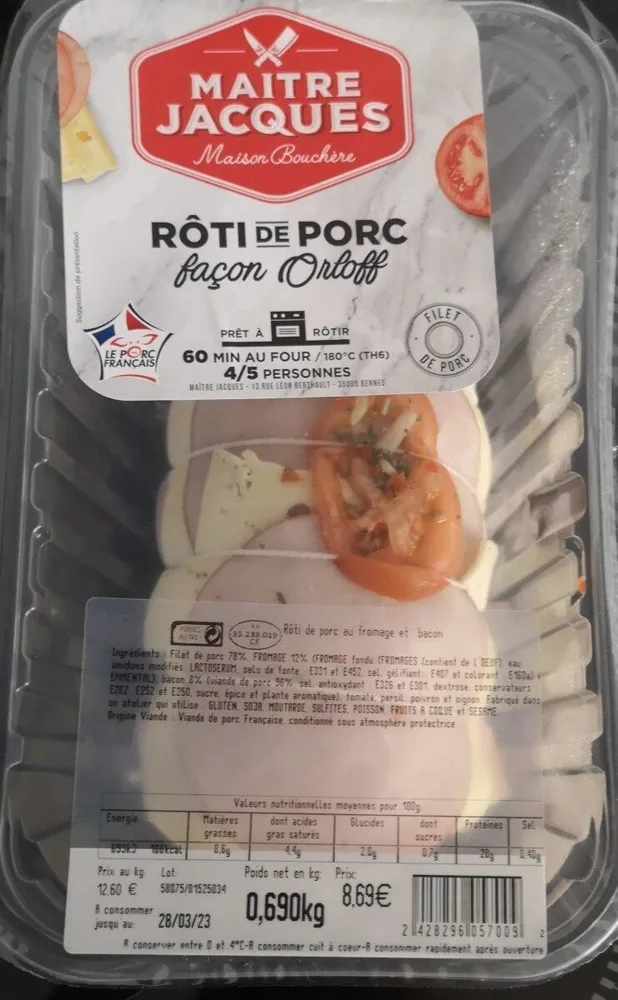 Rôti de porc orloff