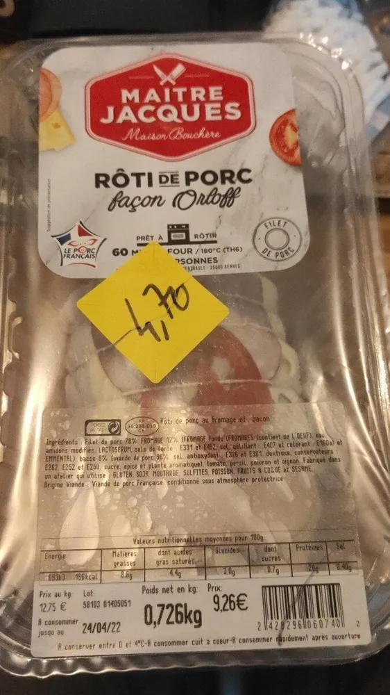 Rôti de porc façon Orloff