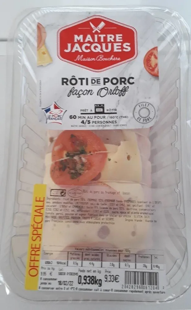 Roti de porc façon orloff