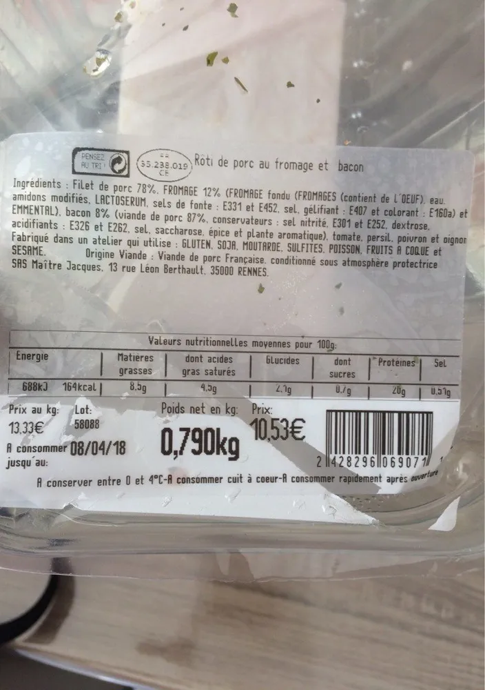 Roti de porc facon Orloff