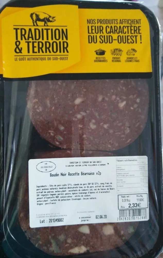 Boudin noir recette béarnaise