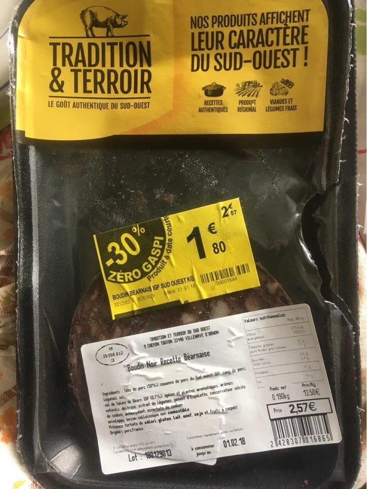 Boudin noir recette béarnaise