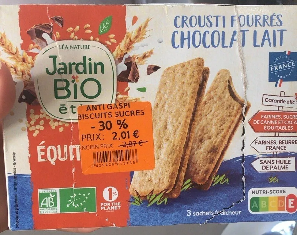 Croisti fourrés chocolat lait