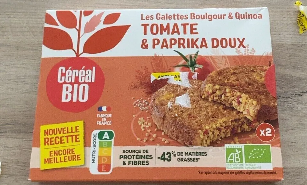 les galettes boulgour & quinoa tomate et paprika doux