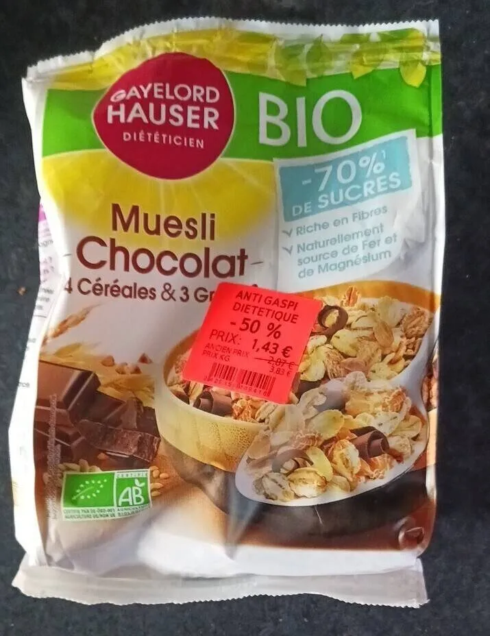 Muselière chocolat 4 céréales et 3 graine