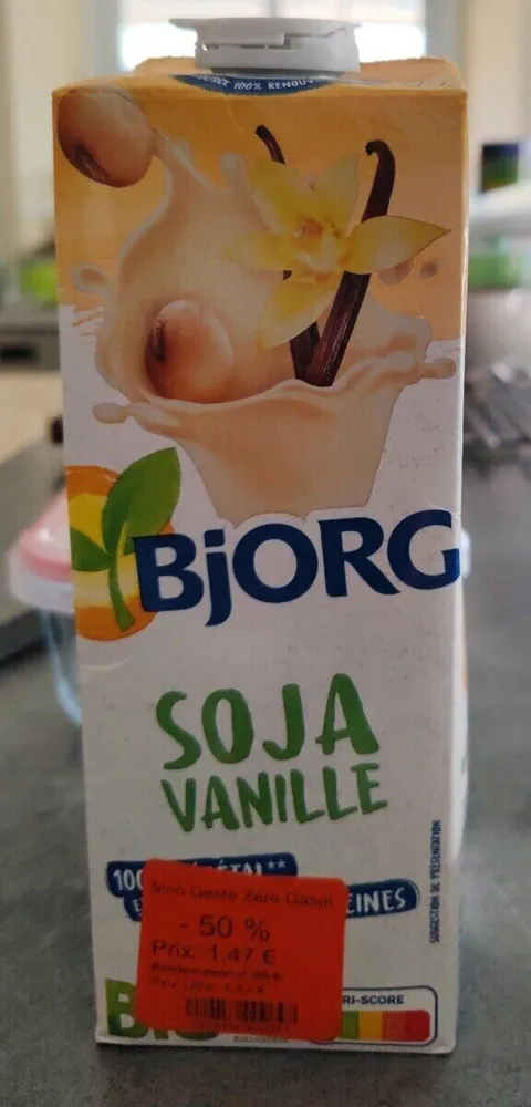 Lait de soja vanille