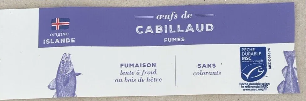 Oeufs de cabillaud fumés