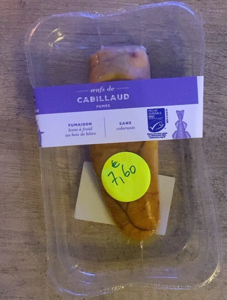 Oeuf de cabillaud fumé