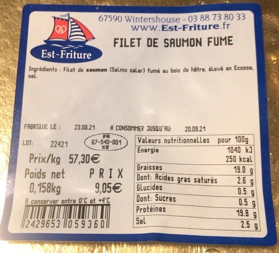 Filet de saumon fume