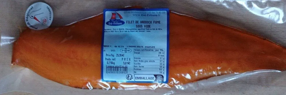 Filet de haddock fumé sous vide