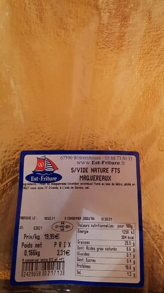 Filets de maquereaux fumés