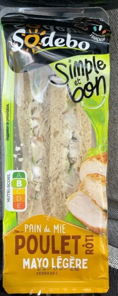 Pain de mie poulet rôti