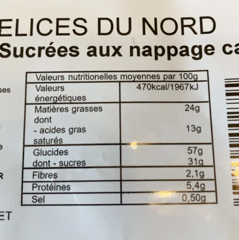 Gaufres sucrees au nappage cacao