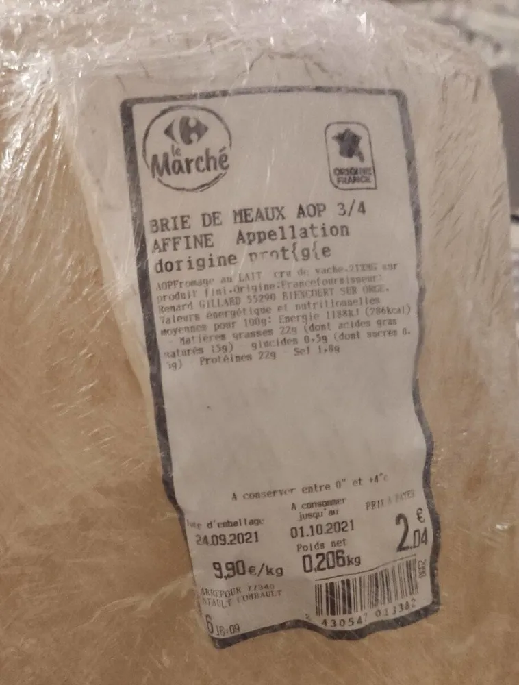 Brie de meaux aop