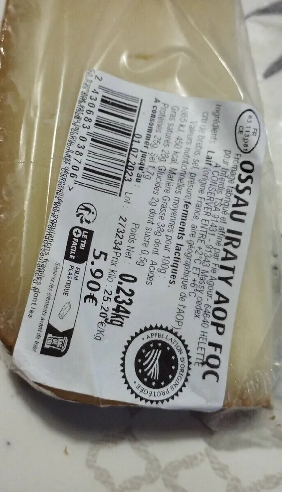 Ossau Iraty AOP FQC