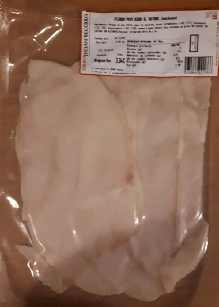 Pechuga de pavo asada al natural