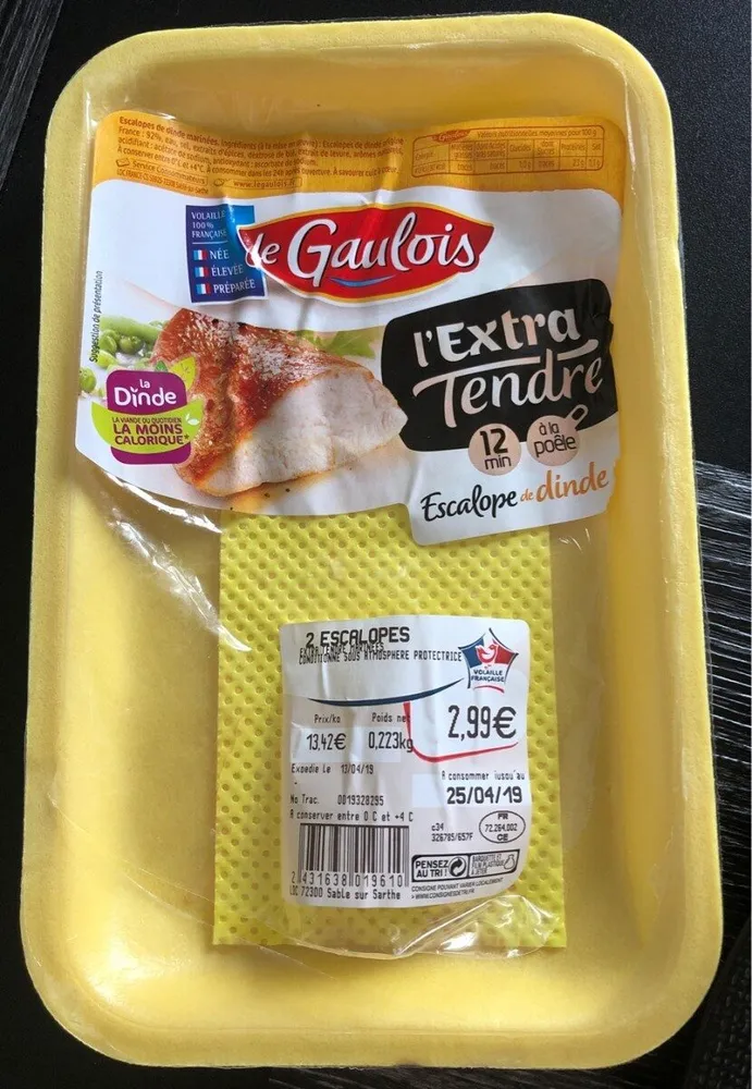 Escalope de dinde l'extra tendre