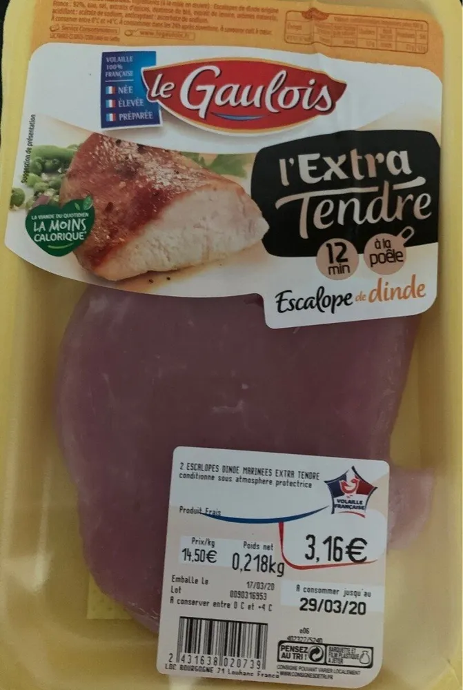 Escalope de dinde extra tendre