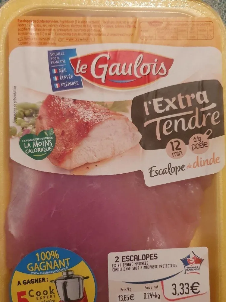 2 escalopes de dinde