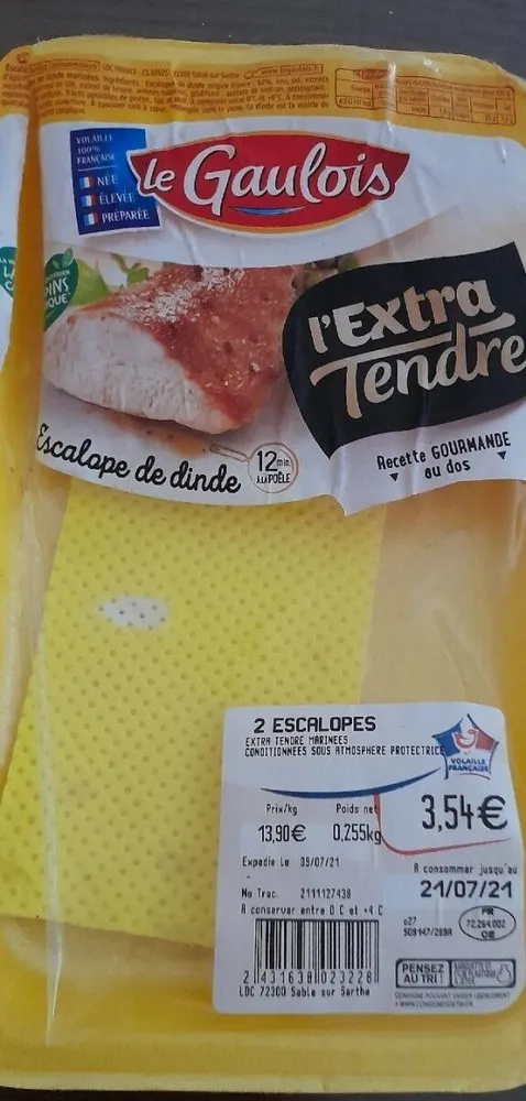 Escalope de dinde