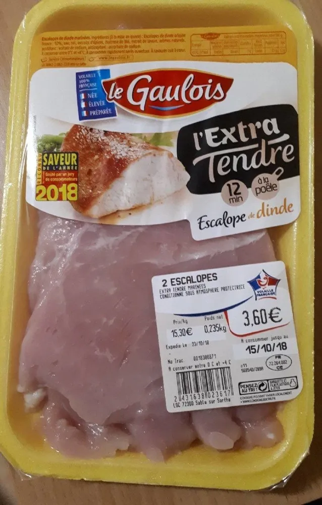 2 escalopes extra tendre