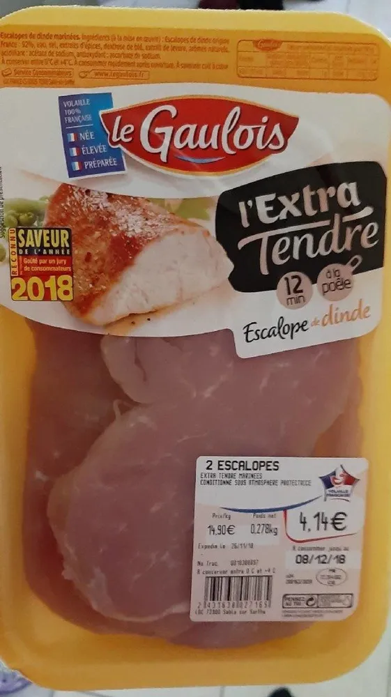 Escalopes de dinde l'extra tendre