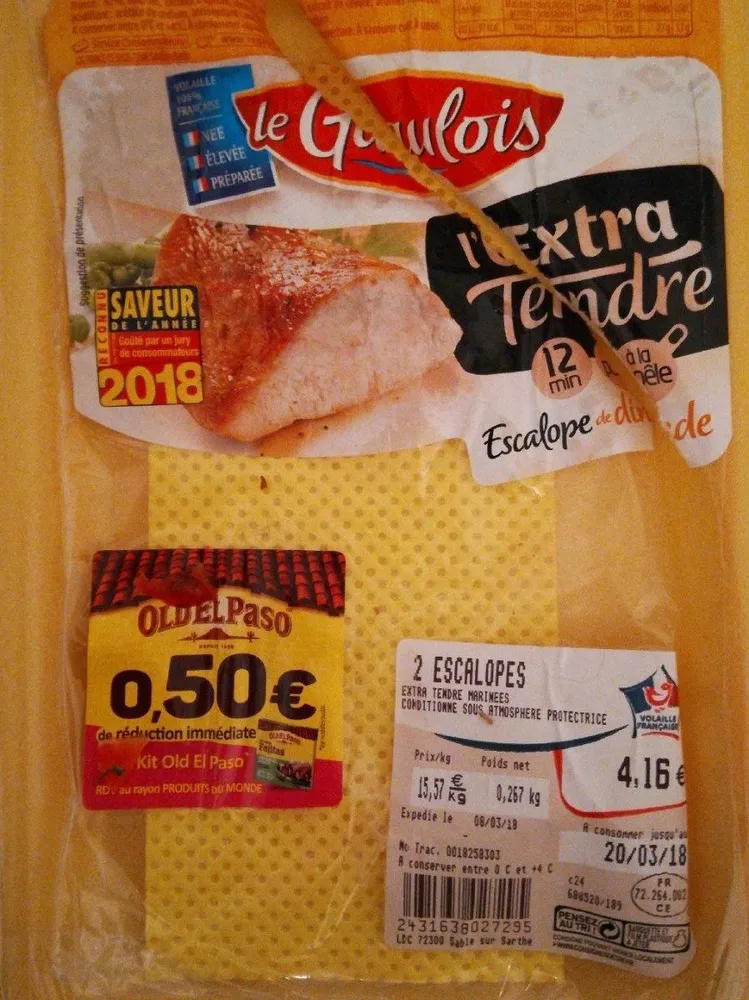 Escalopes extra tendre marinees