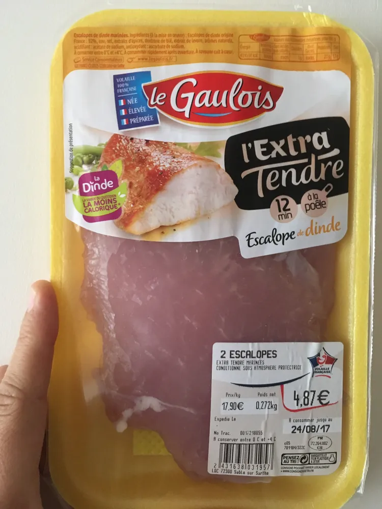 L'extra tendre escalope de dinde