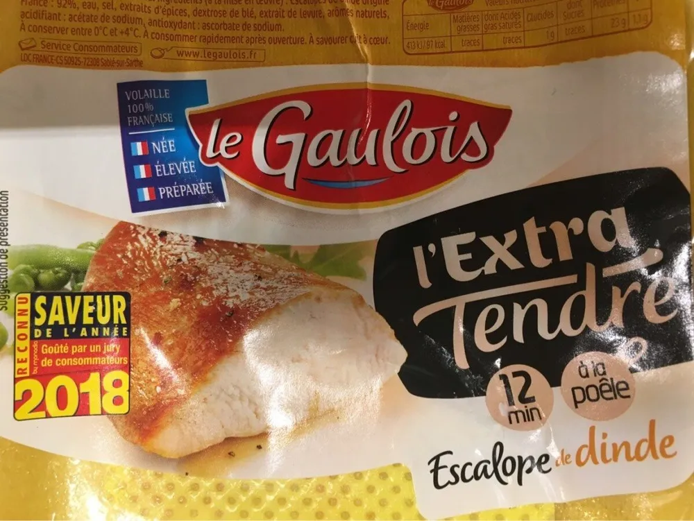 L'extra tendre escalope de dinde