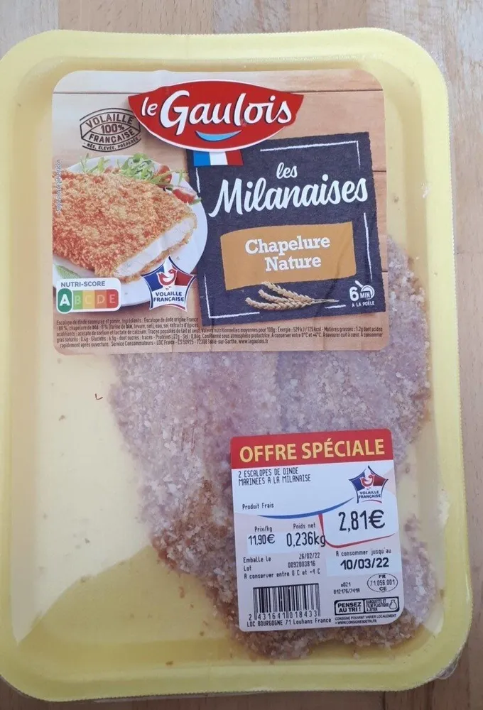 Les Milanaises Chapelure nature