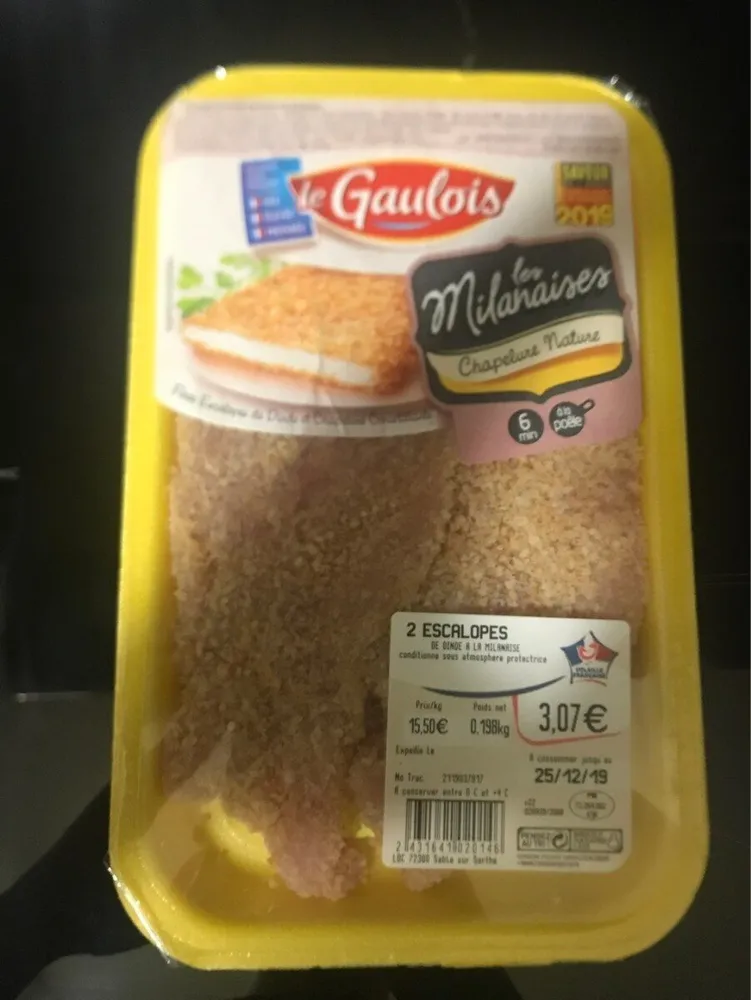 Escalope de dinde a la milanaise