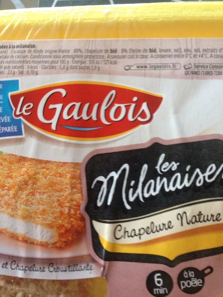 Escalopes de dinde panées