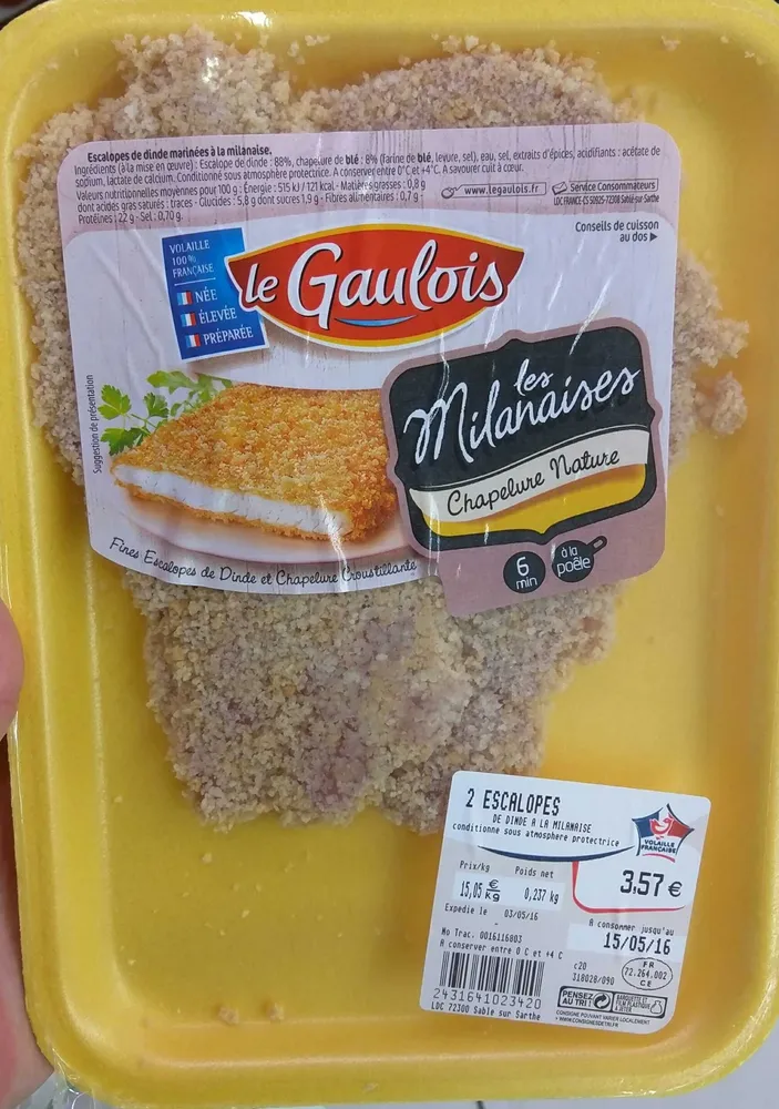 Escalopes de Dinde à la Milanaise