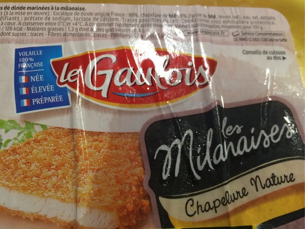 Escalopes de dinde marinee à la milanaise