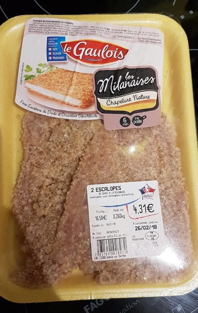 Escalopes de dinde a la milanaise