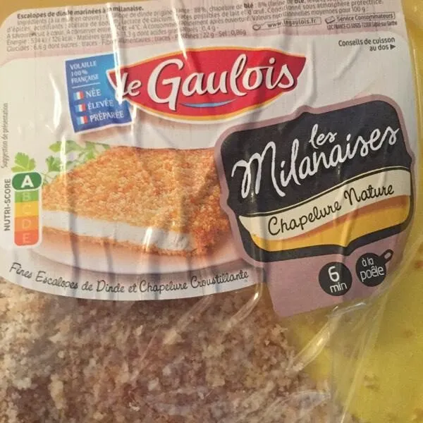 Escalope dinde panée
